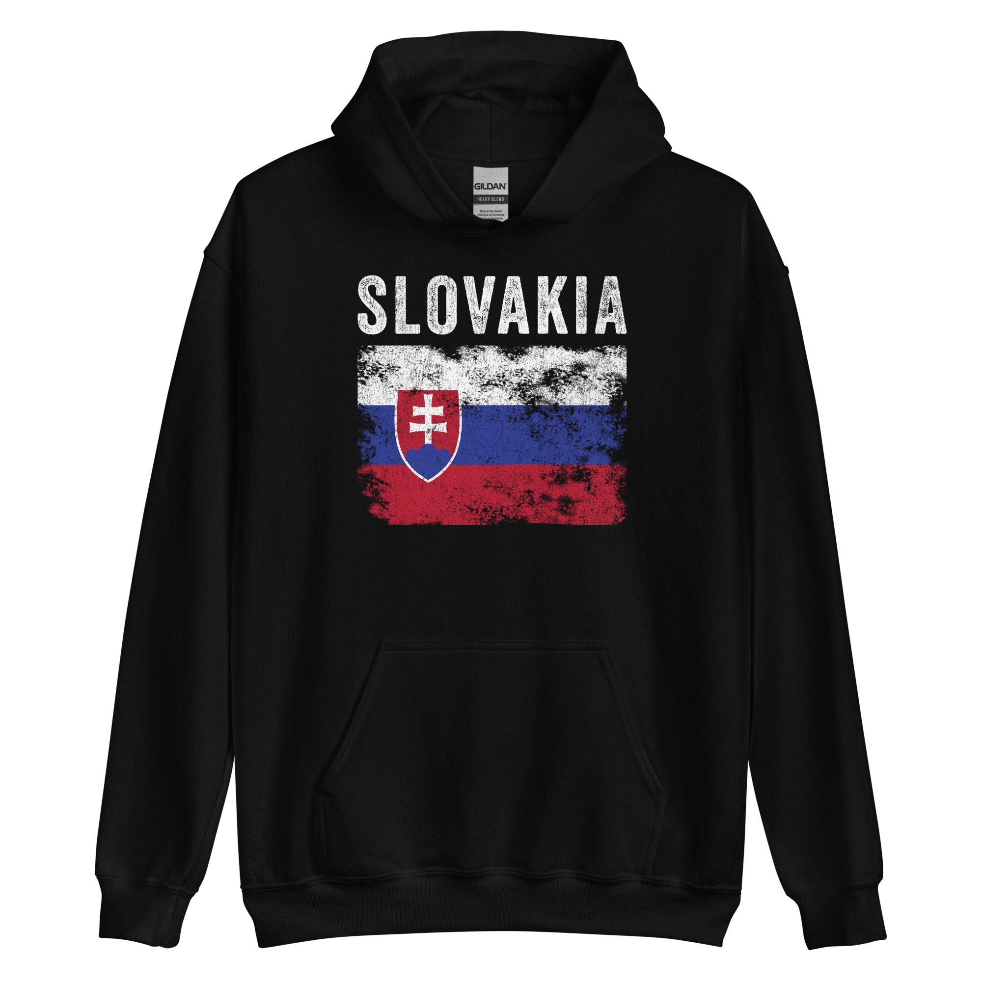 Slovakia Flag Distressed - Slovak Flag Hoodie