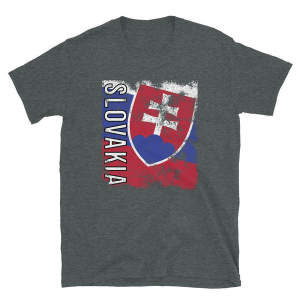 Slovakia Flag Distressed T-Shirt