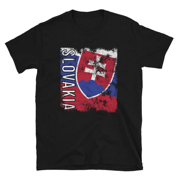 Slovakia Flag Distressed T-Shirt