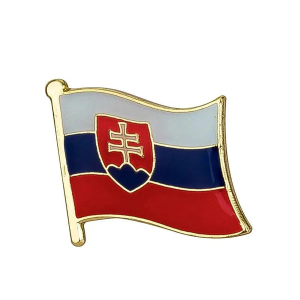 Slovakia Flag Lapel Pin - Enamel Pin Flag