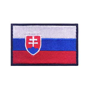 Slovakia Flag Patch - Iron On/Hook & Loop Patch