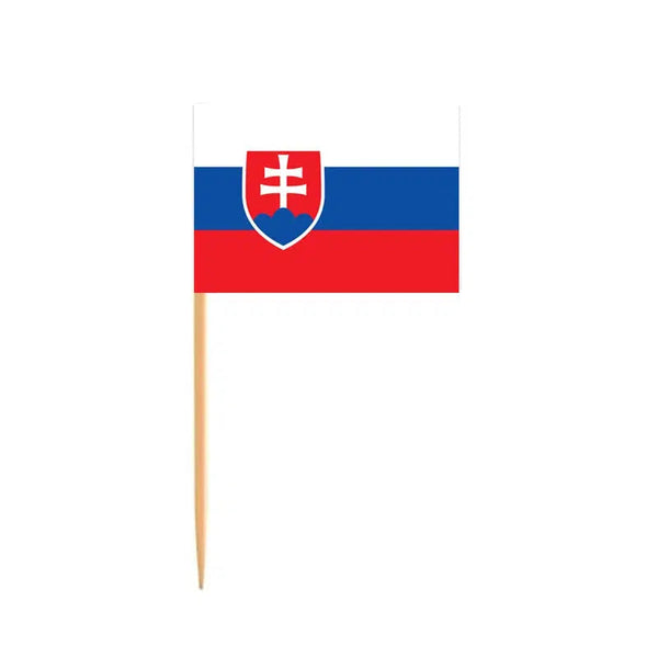 Slovakia Flag Toothpicks - Cupcake Toppers (100Pcs)