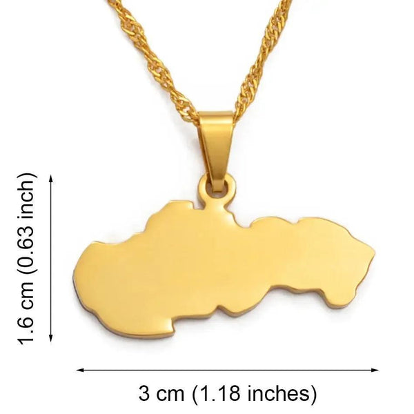 Slovakia Map Necklace