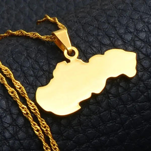 Slovakia Map Necklace