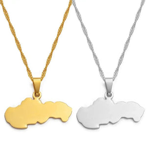 Slovakia Map Necklace
