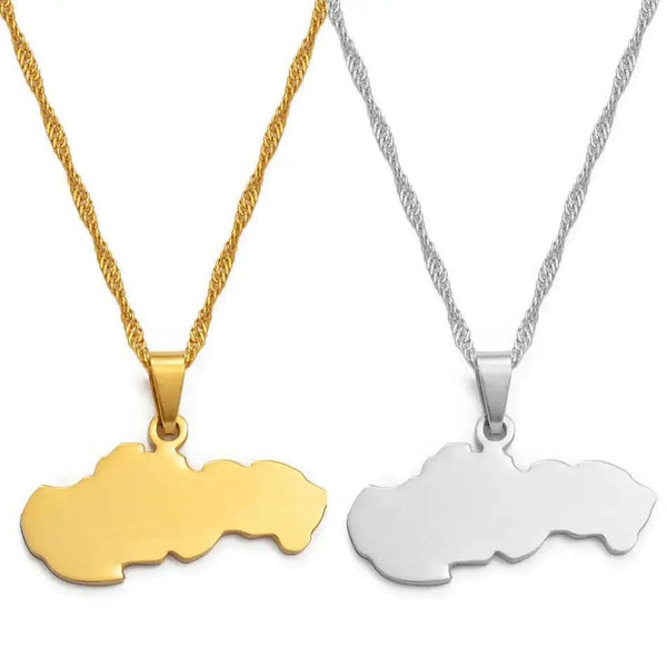 Slovakia Map Necklace