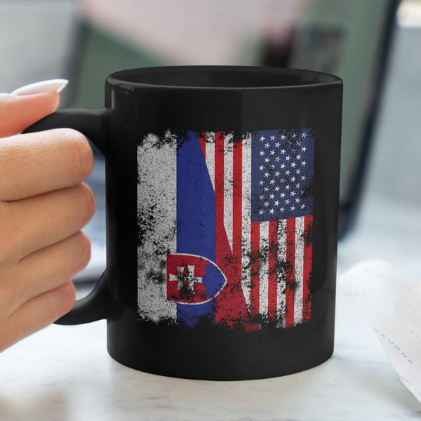 Slovakia USA Flag - Half American Mug