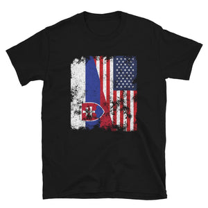 Slovakia USA Flag - Half American T-Shirt