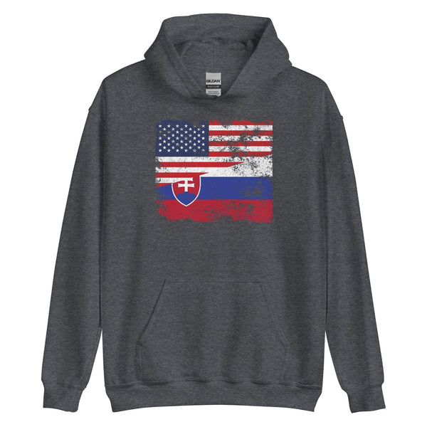 Slovakia USA Flag Hoodie