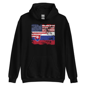 Slovakia USA Flag Hoodie