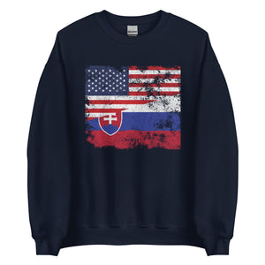 Slovakia USA Flag Sweatshirt