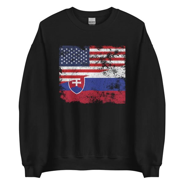 Slovakia USA Flag Sweatshirt