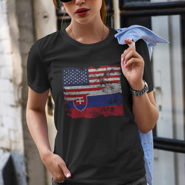 Slovakia USA Flag T-Shirt