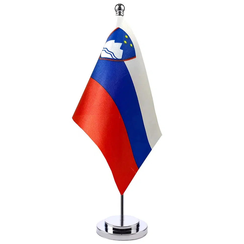 Slovenia Desk Flag - Small Office Table Flag