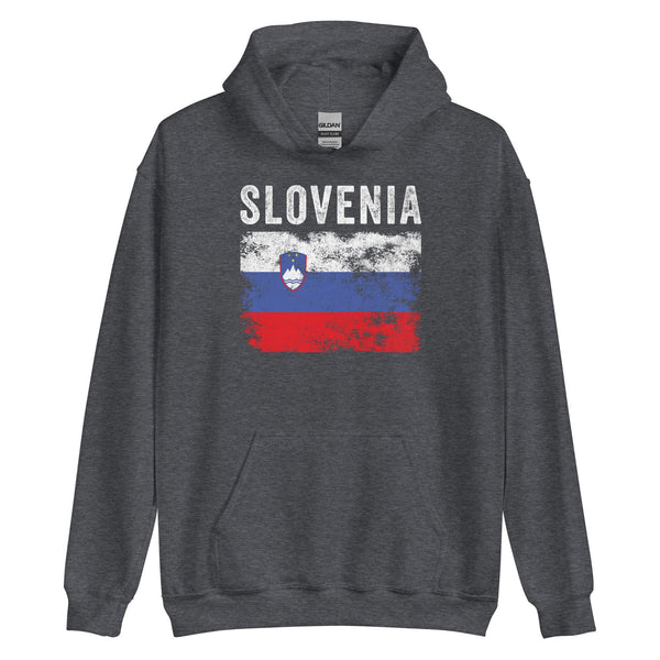 Slovenia Flag Distressed Slovenian Flag Hoodie