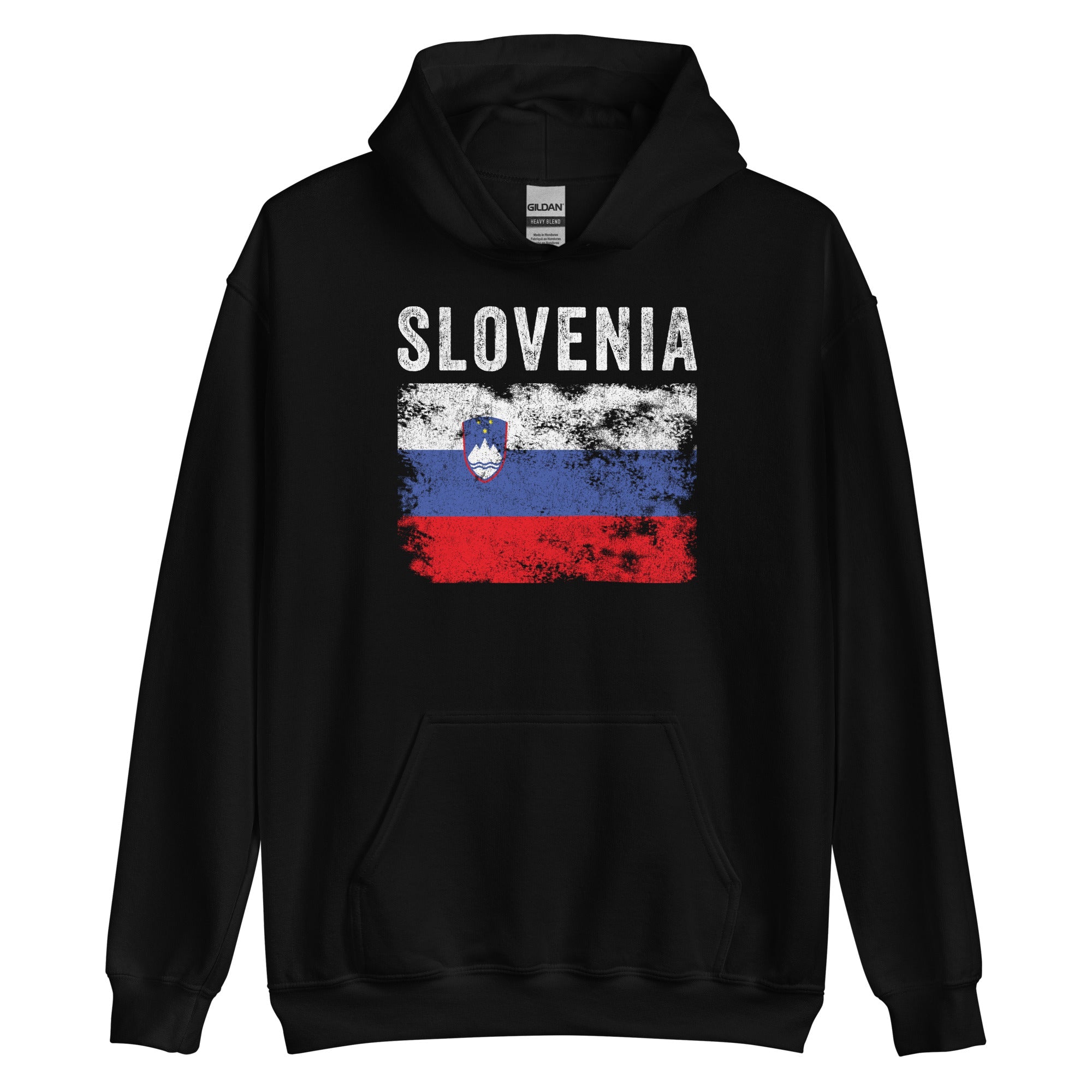 Slovenia Flag Distressed Slovenian Flag Hoodie
