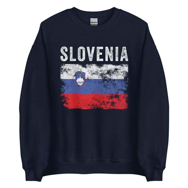 Slovenia Flag Distressed Slovenian Flag Sweatshirt
