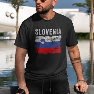 Slovenia Flag Distressed Slovenian Flag T-Shirt