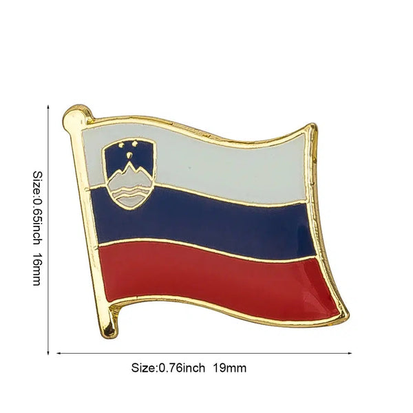 Slovenia Flag Lapel Pin - Enamel Pin Flag