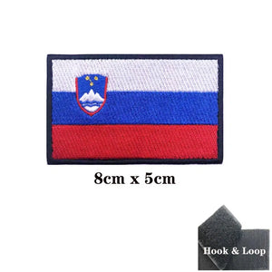 Slovenia Flag Patch - Iron On/Hook & Loop Patch