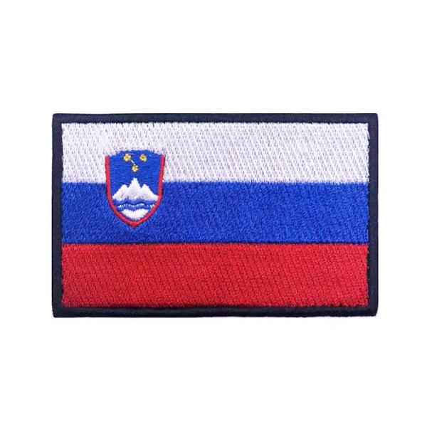 Slovenia Flag Patch - Iron On/Hook & Loop Patch