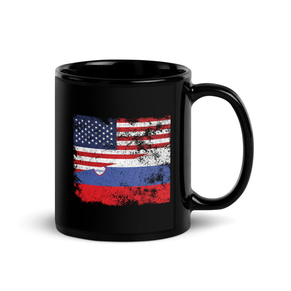 Slovenia USA Flag Mug