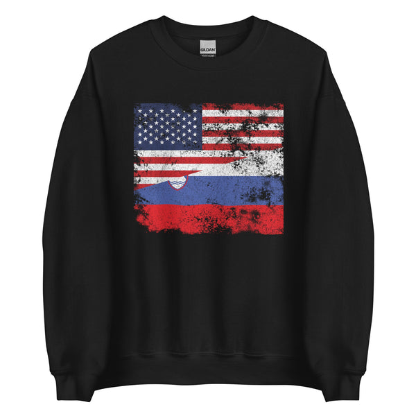 Slovenia USA Flag Sweatshirt