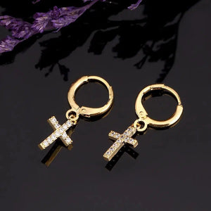 Small Cross Earrings