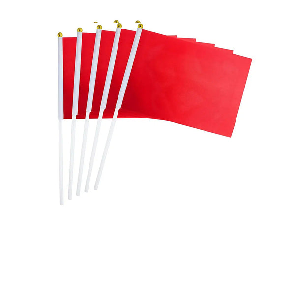 Solid Color Flag on Stick Collection - Small Handheld Flag (50/100Pcs)