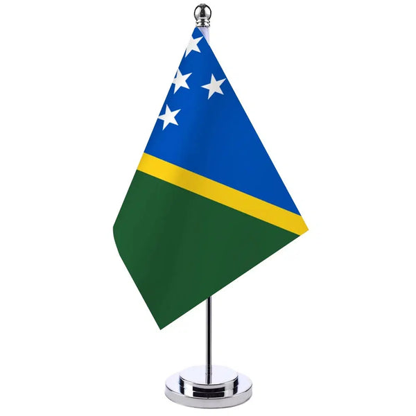 Solomon Islands Desk Flag - Small Office Table Flag