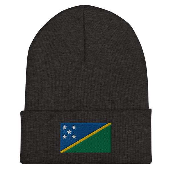 Solomon Islands Flag Beanie - Embroidered Winter Hat