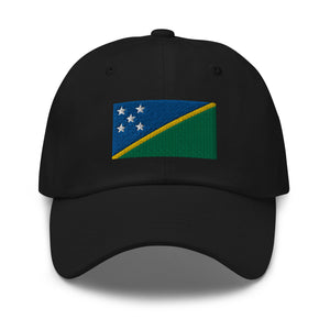 Solomon Islands Flag Cap - Adjustable Embroidered Dad Hat