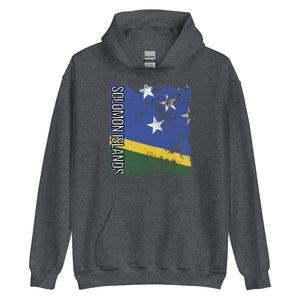 Solomon Islands Flag - Distressed Flag Hoodie