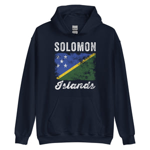 Solomon Islands Flag Distressed Hoodie