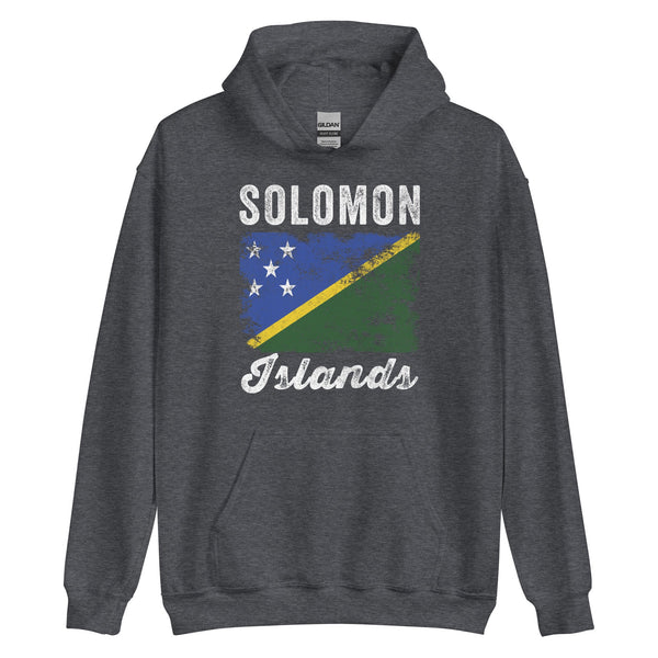 Solomon Islands Flag Distressed Hoodie