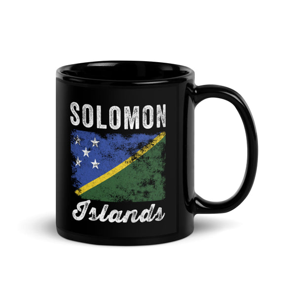 Solomon Islands Flag Distressed Mug