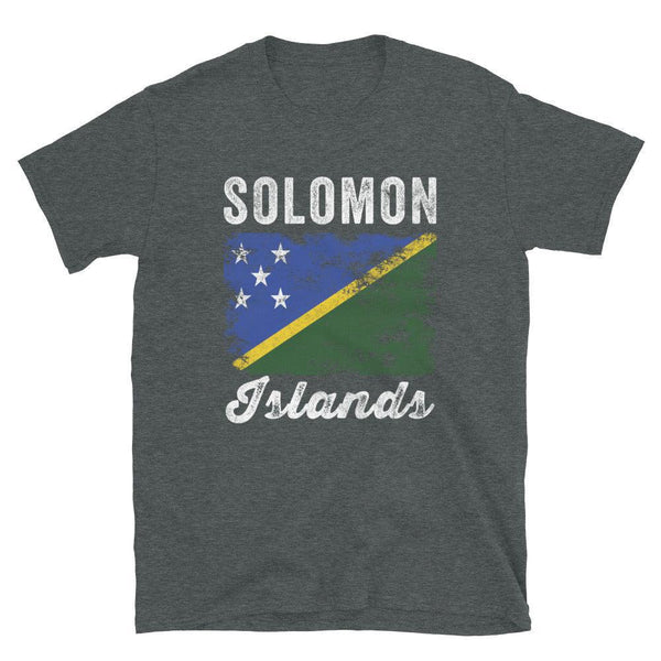 Solomon Islands Flag Distressed T-Shirt