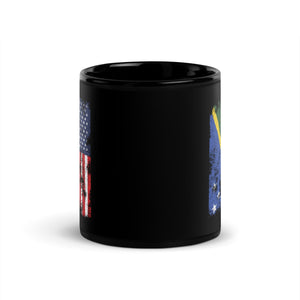 Solomon Islands USA Flag - Half American Mug