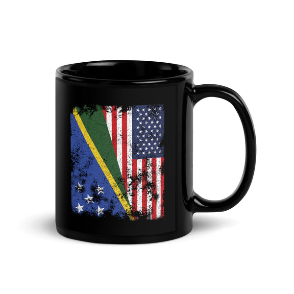 Solomon Islands USA Flag - Half American Mug