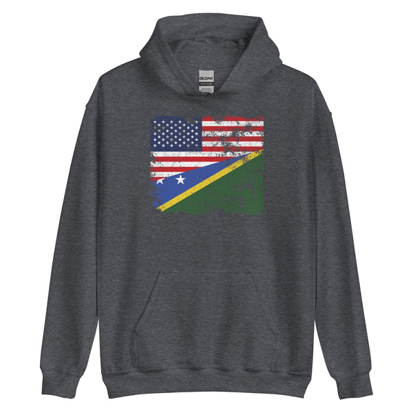 Solomon Islands USA Flag Hoodie