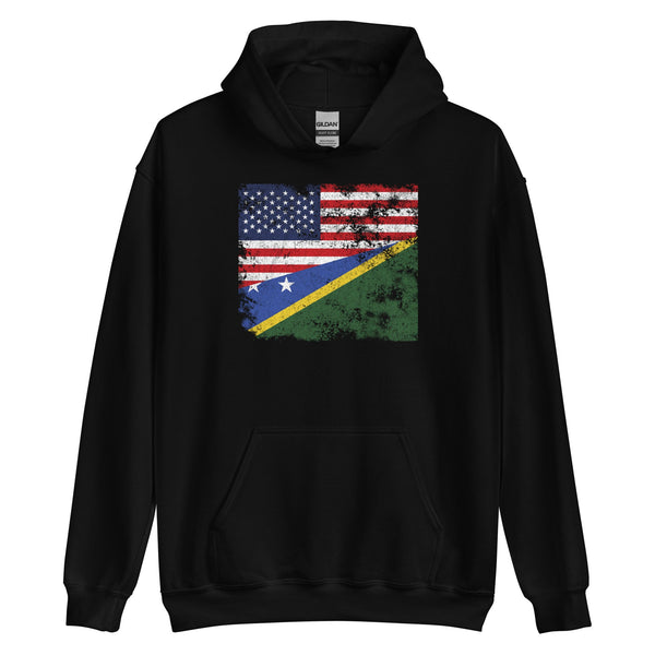 Solomon Islands USA Flag Hoodie