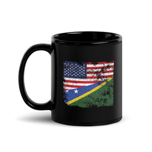 Solomon Islands USA Flag Mug