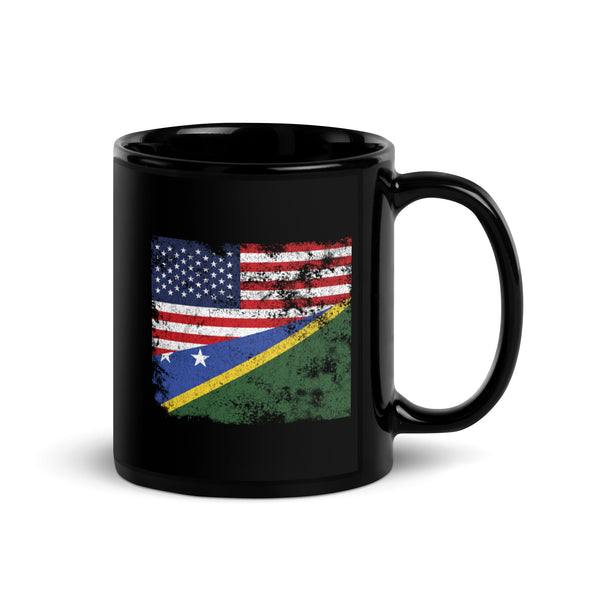 Solomon Islands USA Flag Mug