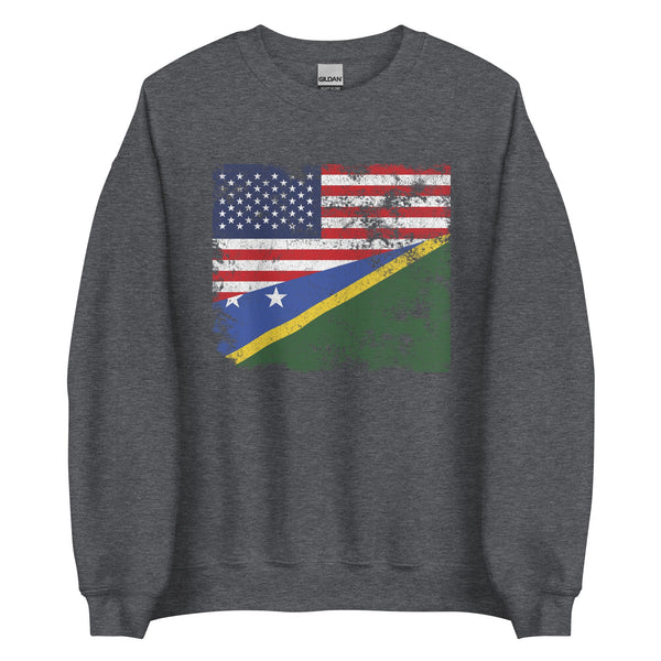 Solomon Islands USA Flag Sweatshirt