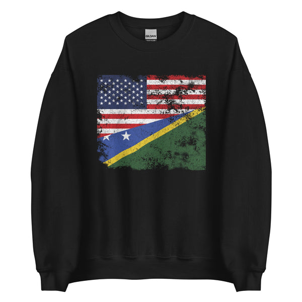 Solomon Islands USA Flag Sweatshirt