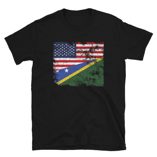 Solomon Islands USA Flag T-Shirt