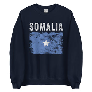 Somalia Flag Distressed - Somali Flag Sweatshirt