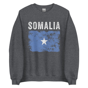 Somalia Flag Distressed - Somali Flag Sweatshirt