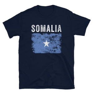 Somalia Flag Distressed - Somali Flag T-Shirt