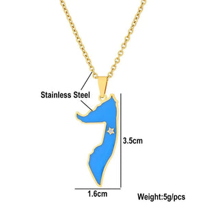 Somalia Flag Map Necklace
